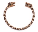 Armreif FENRA aus Bronze Ø 6,6 cm – Wikinger Armreif mit Wolfsköpfen für Frauen