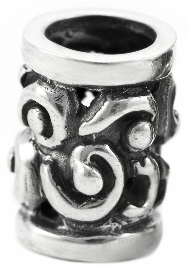 Lebensspiralen Haar- & Bartperle MOODY aus 925 Silber – Ø 8 mm Schmuck für Zöpfe & Dreads im Mittelalterstil