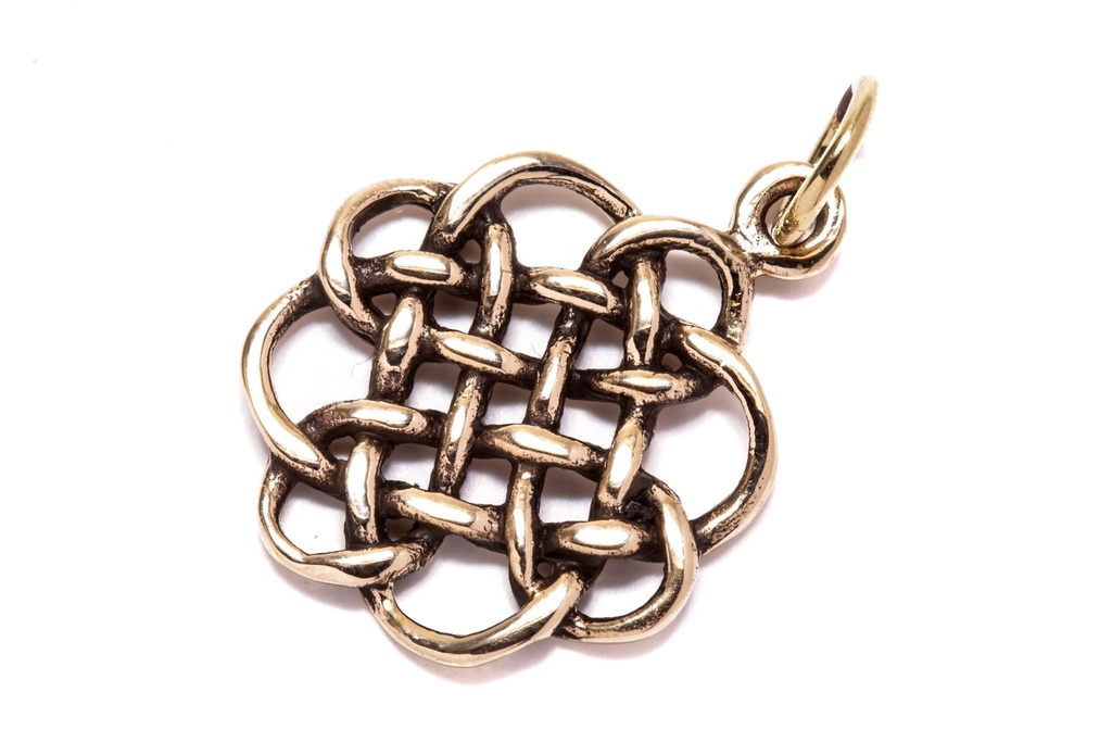 Schmuck Anhänger Caley 2,8 cm – Bronze – Keltisches Amulett mit Knotenmuster für Harmonie & Schutz
