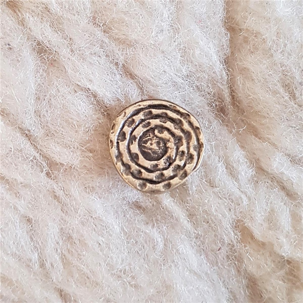 Spiralplatte, klein, messingfarbener Beschlag