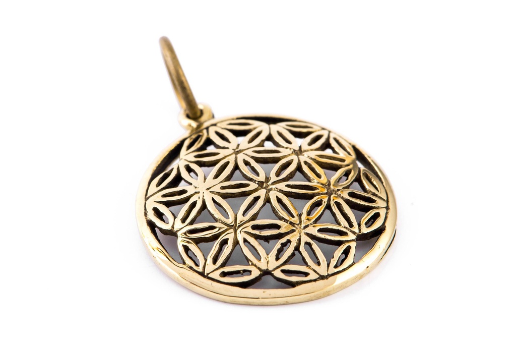 Schmuck-Anhänger FIALA 2,5 cm – Blume des Lebens aus Bronze für Harmonie & Energiefluss