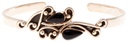 Armreif CINA aus Bronze Ø 5,8 cm – Spiralen mit schwarzem Onyxstein