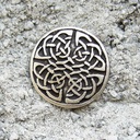 Celtic Knot 2 Zierbeschlag in Silberoptik – Keltischer Rundknoten Ø 25 mm