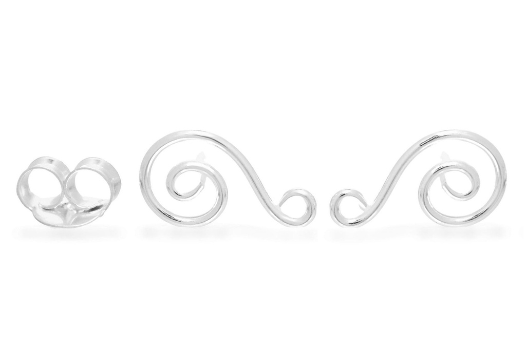 Ohrstecker „Alia – Spirale“ aus 925er Silber – Keltischer Ohrschmuck 10 mm