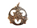 Schmuck Anhänger Baldyra 4,6 cm – Bronze – Keltisches Triaden-Amulett für Schutz & spirituelle Kraft