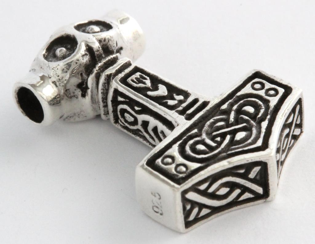 Schmuck Anhänger Ragnarok – Thorshammer Mjölnir 2,1 cm – Silber 925 – Nordisches Schutzamulett