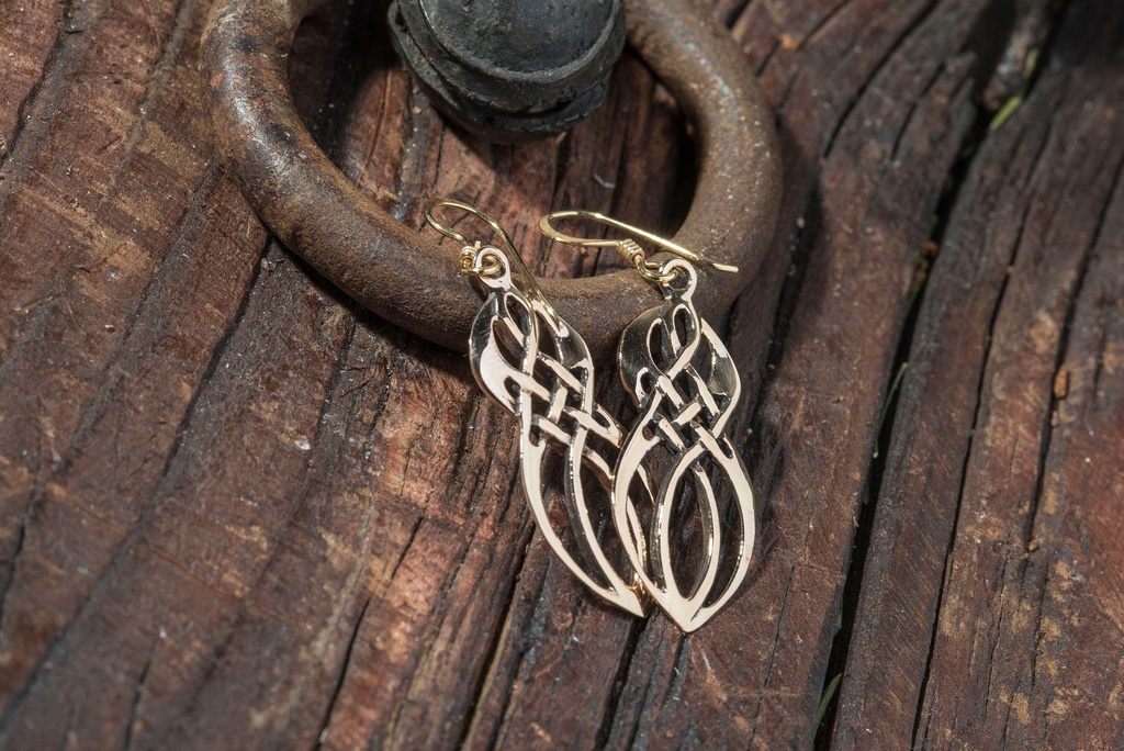 Keltische Ohrhänger „Askania – Celtic Harmony“ aus Bronze – Irisches Ornament 5 cm