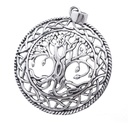 Schmuck Anhänger Runa 4,5 cm – Silber 925 – Keltisches Lebensbaum-Amulett mit Runenmuster