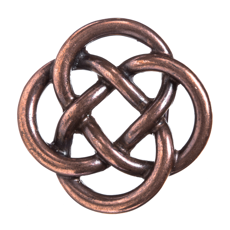 Gürtelschließe „Glendale“ – Kupferfarbene Schnalle mit keltischem Knotenmotiv für 4 cm Riemen