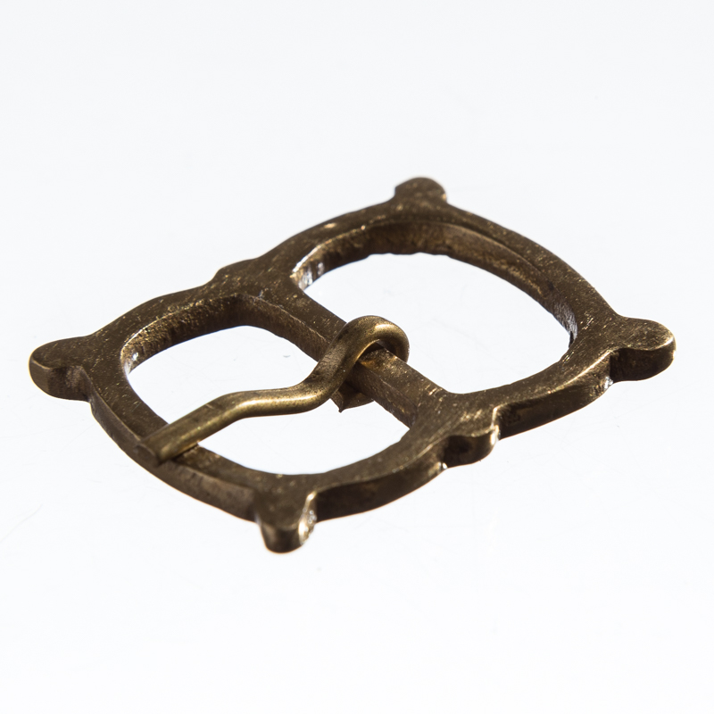 Mittelalter-Doppelschließe 2 cm aus Vollmessing – Schlichte Gürtelschnalle für LARP, Gürtel & Ausrüstung