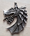 Nordischer Drachenkopf Anhänger silberfarben – Symbolträchtiger Wikinger-Schmuck aus Zamak