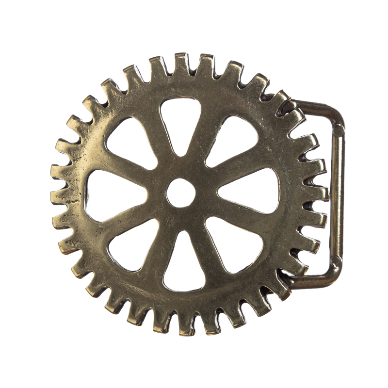 Silberfarbene Zahnrad-Schließe im Steampunk-Design für 4 cm Gürtel