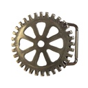 Silberfarbene Zahnrad-Schließe im Steampunk-Design für 4 cm Gürtel