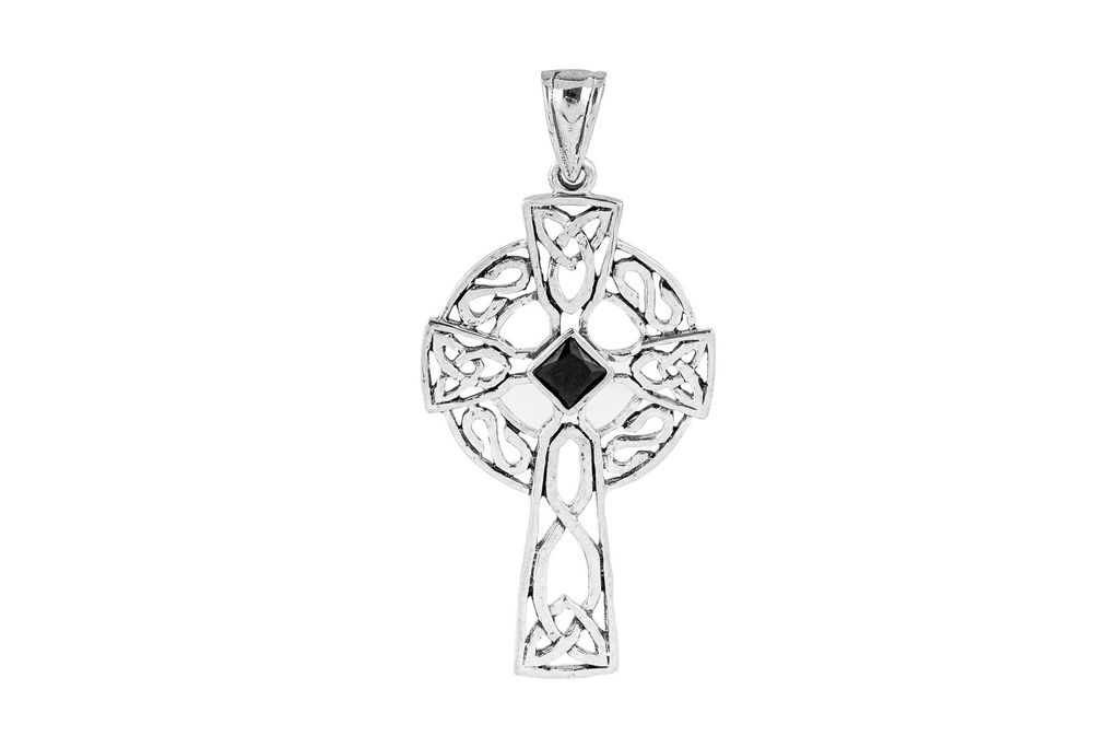 Schmuck Anhänger ARCANA 5,3 cm – Keltisches Kreuz aus Silber 925 – Mystisches Amulett der Kelten