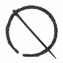 Große geschmiedete Wikinger-Fibel aus Eisen – Ringfibel mit 8,5 cm Durchmesser
