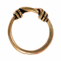[07 Knot-Ring 2.ma.br] Geknoteter Wikinger-Ring - mittel (Bronze)