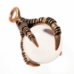 [0 Ball-Claw L-br] Kugel-Anhänger mit Klaue - groß (Bronze)