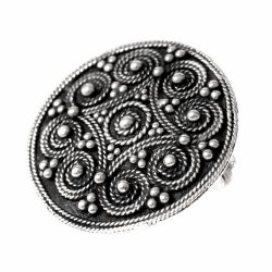 [07 Br Granu-b] Granulierte Wikinger-Scheibenfibel (Bronze)