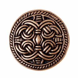 [08 ZN Flecht.ma.br] Wikinger-Beschlag mit Flechtornament (Bronze)