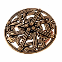 Scheibenfibel  im Borrestil Bronze