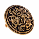 Kleine Wikinger Scheibenfibel im Borrestil