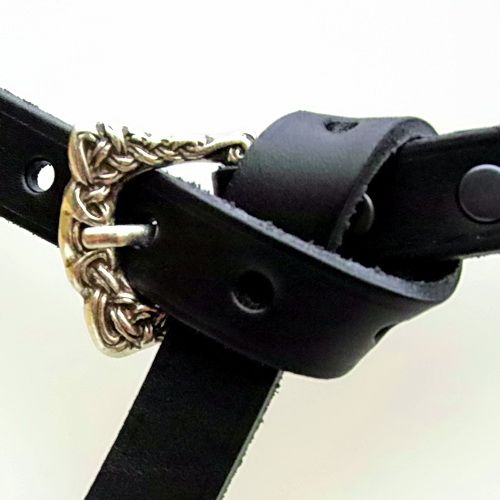 Angelsächsischer Gürtel aus Leder - 2 cm