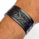 Leder-Armband in 3 cm Breite - Tribal
