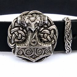 [nan.gr.kl.fa.br] Buckle-Belt 4 cm / Mjölnir - Kernleder (klein, braun)