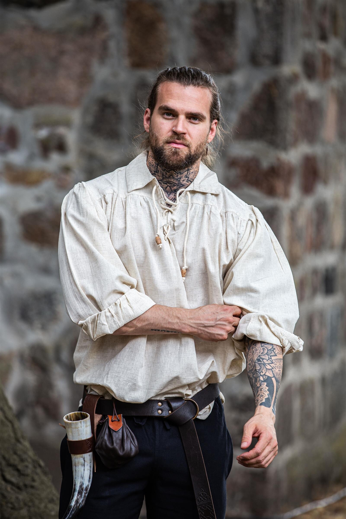 Piraten-Schnürhemd „Artur“ – Klassisches Leinenhemd für Freibeuter und Abenteurer